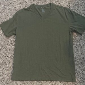 Forest Green V-Neck Men's Tee